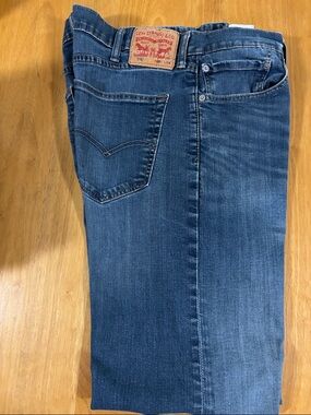 Levi's Men's Blue Stretch Straight Jeans